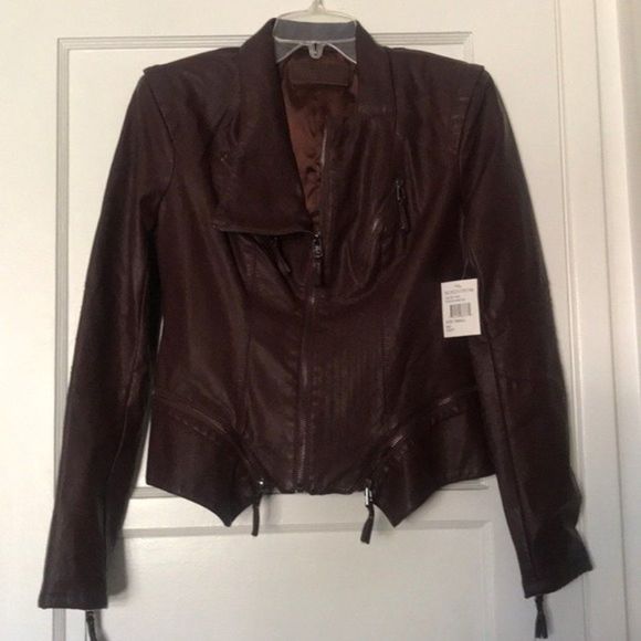 BLANK NYC Dark Wine Vegan Faux Leather Zipper - Picture 3 of 8